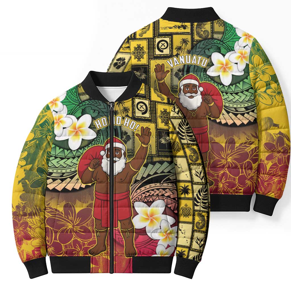 Vanuatu Christmas Bomber Puffer Jacket Ni-Van Santa Retro Style - Polynesian Pride