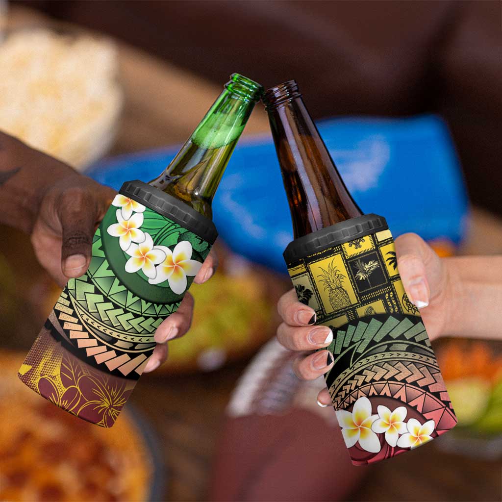 Vanuatu Christmas 4 in 1 Can Cooler Tumbler Ni-Van Santa Retro Style - Polynesian Pride