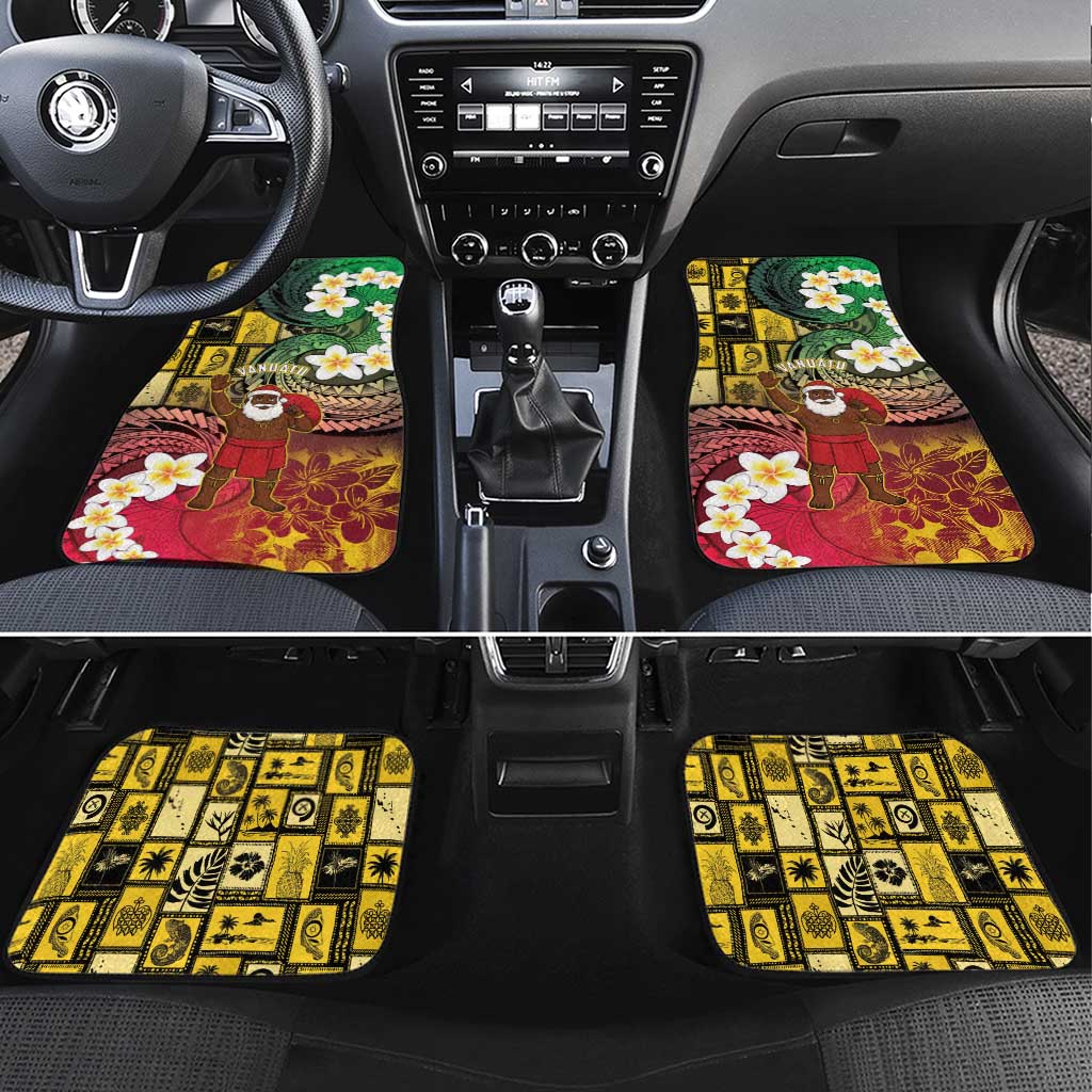 Vanuatu Christmas Car Mats Ni-Van Santa Retro Style - Polynesian Pride
