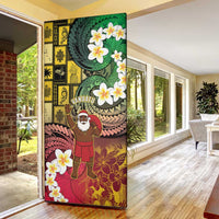 Vanuatu Christmas Door Cover Ni-Van Santa Retro Style - Polynesian Pride