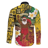 Vanuatu Christmas Family Matching Short Sleeve Bodycon Dress and Hawaiian Shirt Ni-Van Santa Retro Style - Polynesian Pride