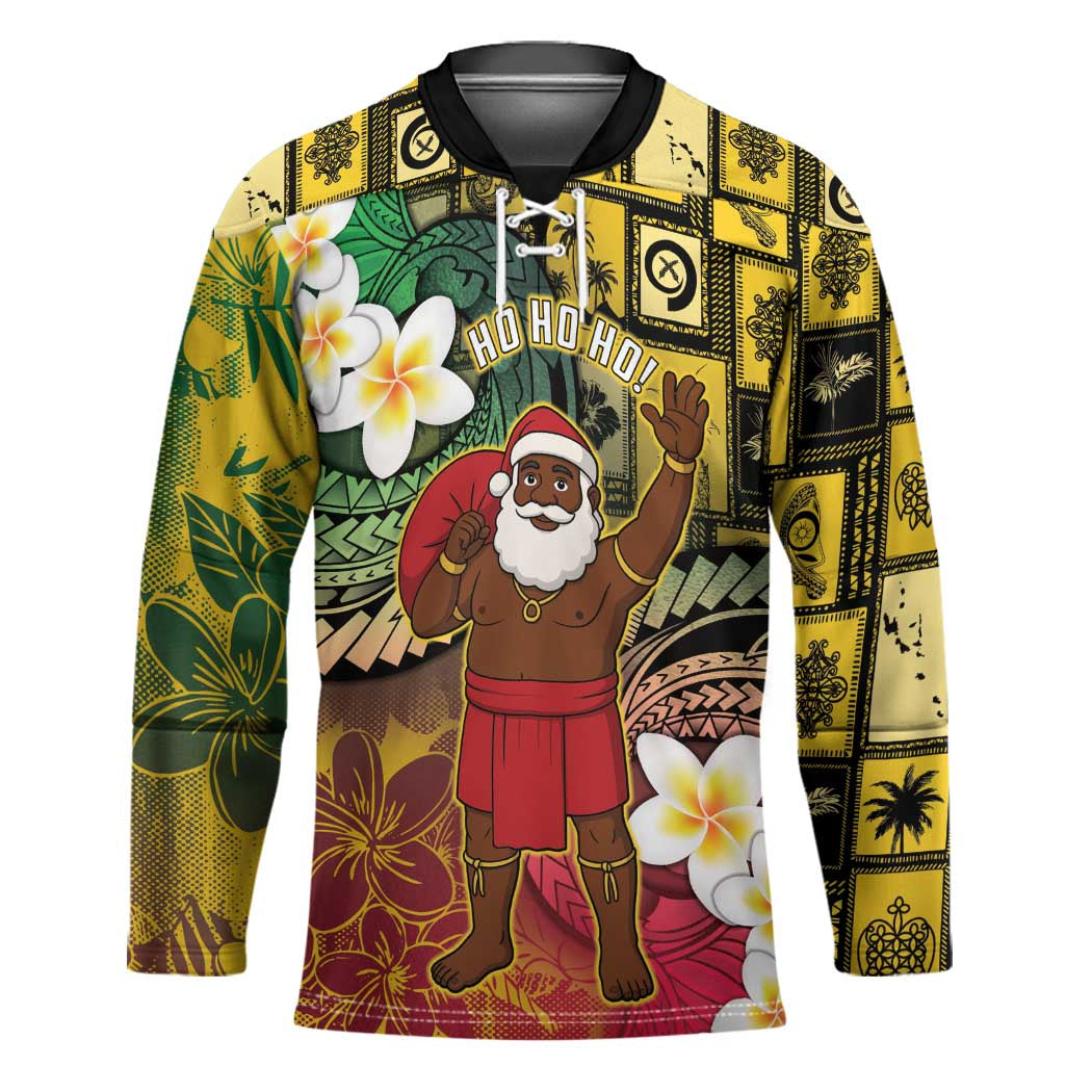 Vanuatu Christmas Hockey Jersey Ni-Van Santa Retro Style - Polynesian Pride