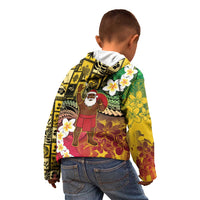 Vanuatu Christmas Kid Hoodie Ni-Van Santa Retro Style - Polynesian Pride