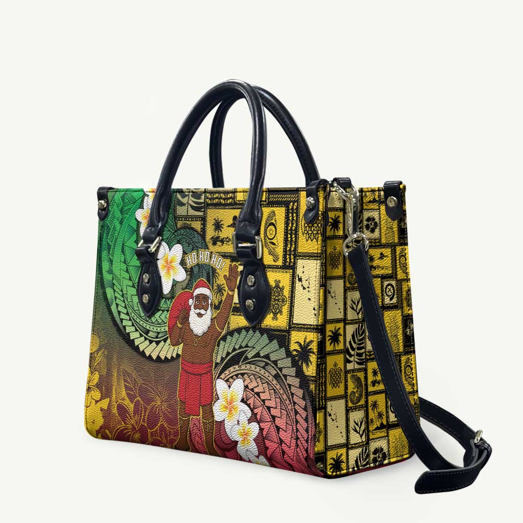 Vanuatu Christmas Leather Bag Ni-Van Santa Retro Style - Polynesian Pride
