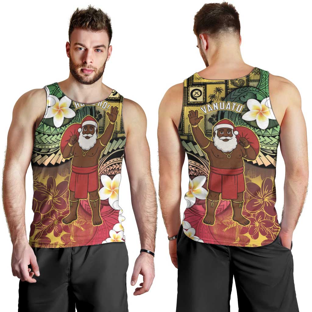 Vanuatu Christmas Men Tank Top Ni-Van Santa Retro Style - Polynesian Pride