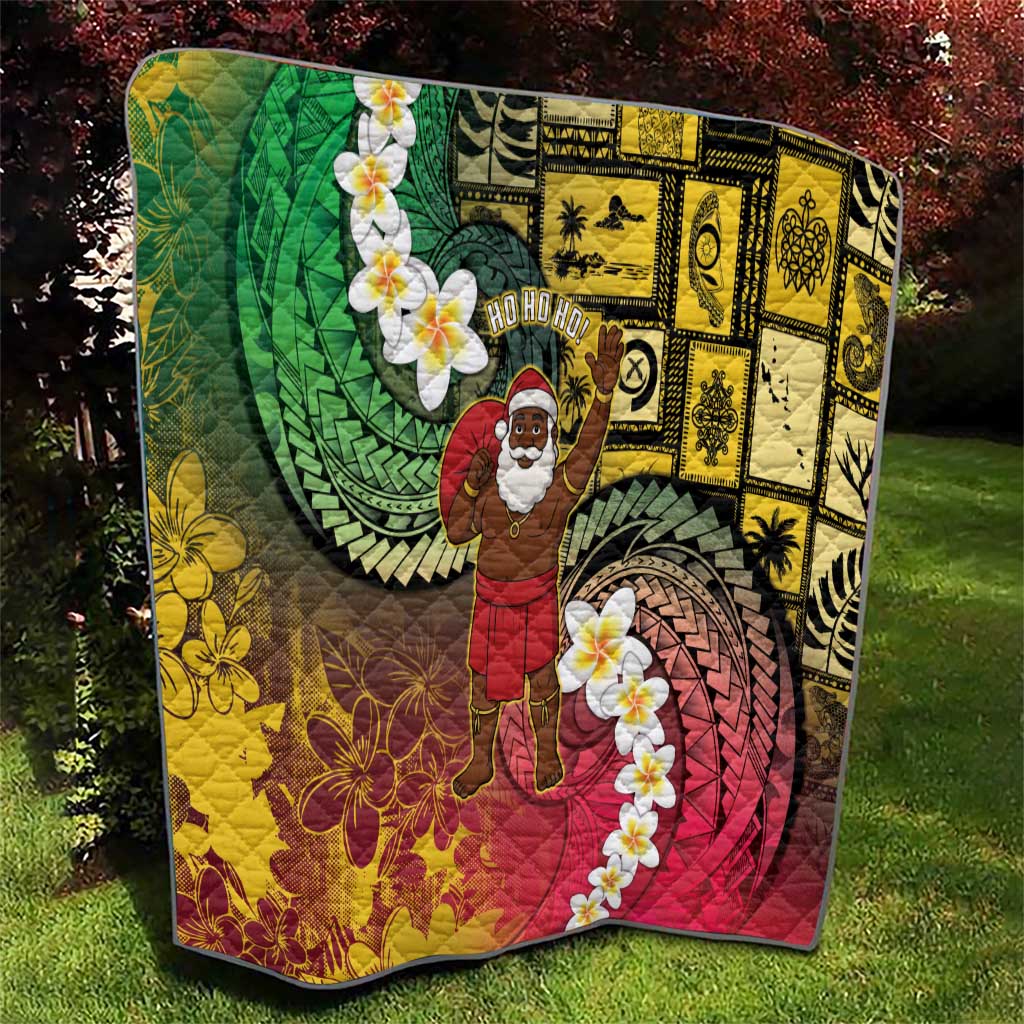 Vanuatu Christmas Quilt Ni-Van Santa Retro Style - Polynesian Pride