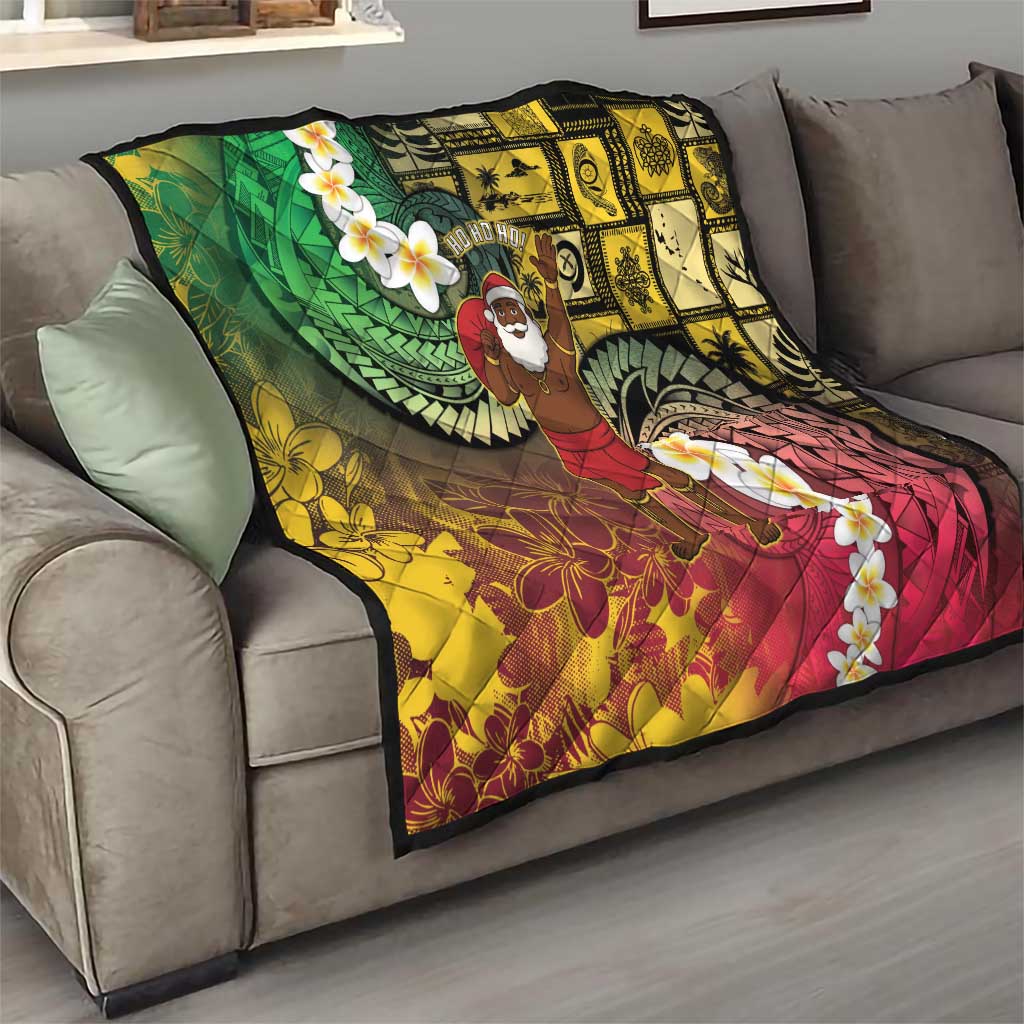 Vanuatu Christmas Quilt Ni-Van Santa Retro Style - Polynesian Pride