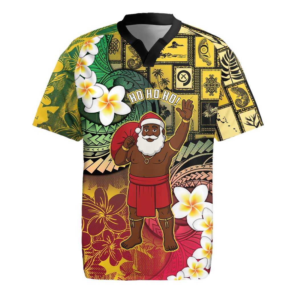 Vanuatu Christmas Rugby Jersey Ni-Van Santa Retro Style - Polynesian Pride