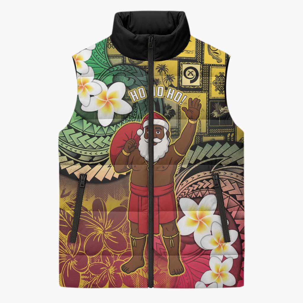 Vanuatu Christmas Sleeveless Puffer Jacket Ni-Van Santa Retro Style - Polynesian Pride