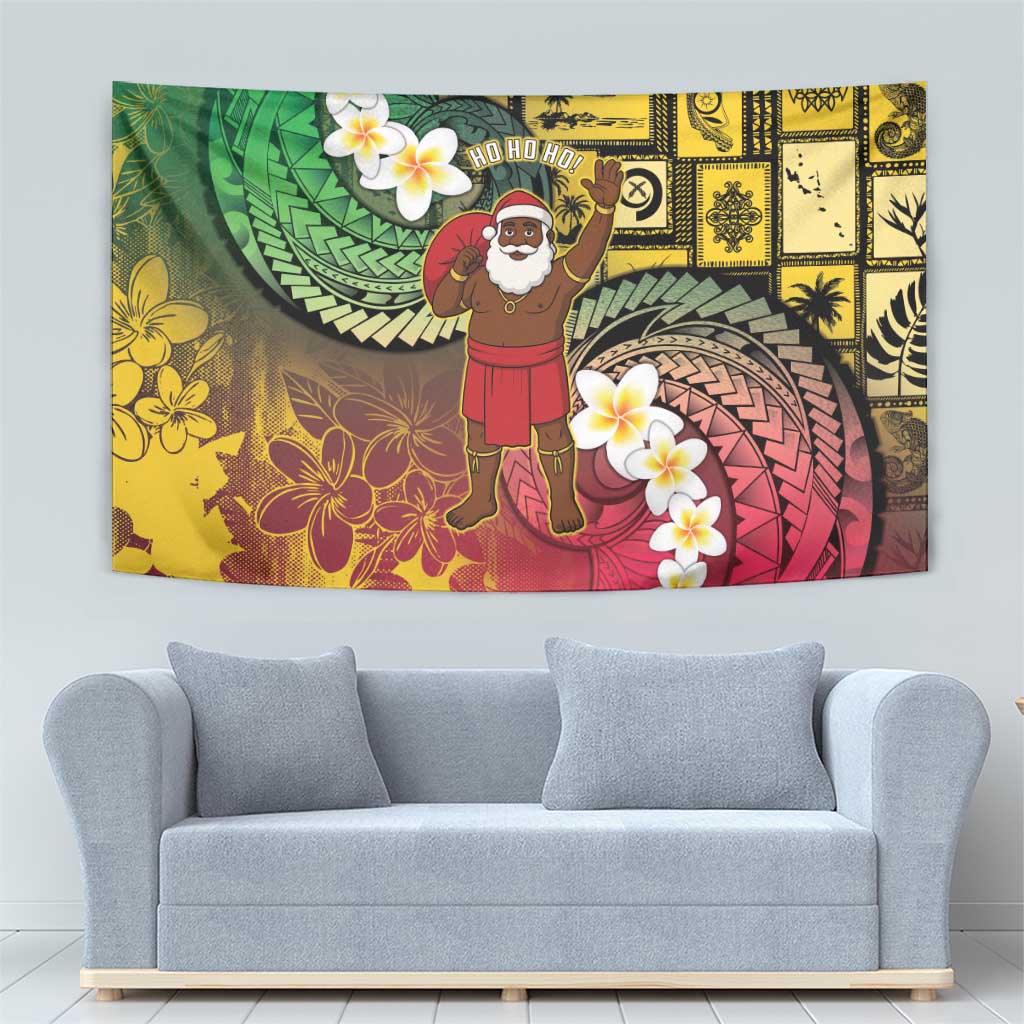Vanuatu Christmas Tapestry Ni-Van Santa Retro Style - Polynesian Pride