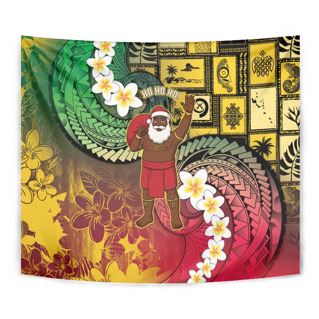 Vanuatu Christmas Tapestry Ni-Van Santa Retro Style - Polynesian Pride