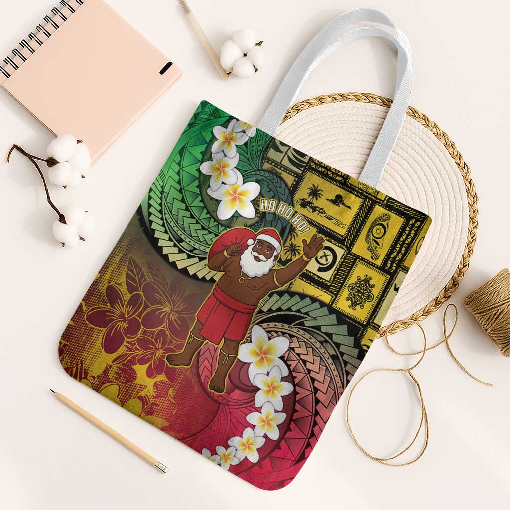 Vanuatu Christmas Tote Bag Ni-Van Santa Retro Style - Polynesian Pride