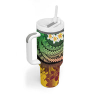 Vanuatu Christmas Tumbler With Handle Ni-Van Santa Retro Style - Polynesian Pride