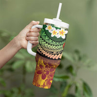 Vanuatu Christmas Tumbler With Handle Ni-Van Santa Retro Style - Polynesian Pride