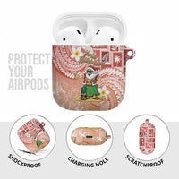 Hawaii Mele Kalikimaka AirPods Case Hula Santa Retro Style Red - Polynesian Pride