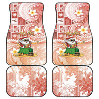 Hawaii Mele Kalikimaka Car Mats Hula Santa Retro Style Red - Polynesian Pride