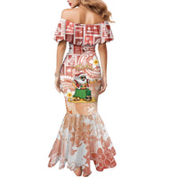Hawaii Mele Kalikimaka Mermaid Dress Hula Santa Retro Style Red - Polynesian Pride