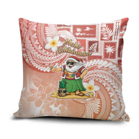 Hawaii Mele Kalikimaka Pillow Cover Hula Santa Retro Style Red - Polynesian Pride