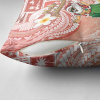 Hawaii Mele Kalikimaka Pillow Cover Hula Santa Retro Style Red - Polynesian Pride