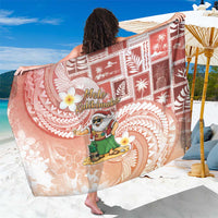 Hawaii Mele Kalikimaka Sarong Hula Santa Retro Style Red LT05 One Size 44 x 66 inches Red - Polynesian Pride