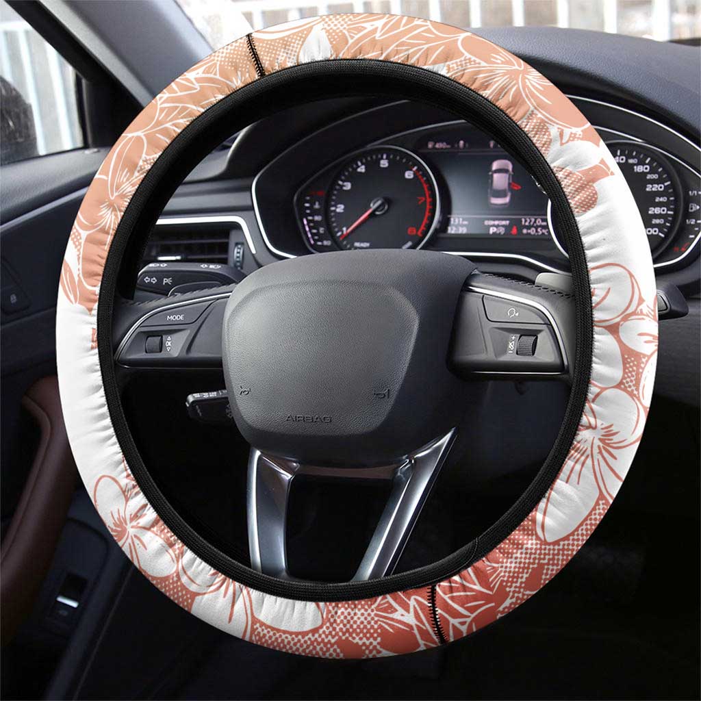 Hawaii Mele Kalikimaka Steering Wheel Cover Hula Santa Retro Style Red - Polynesian Pride
