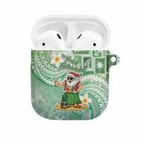 Hawaii Mele Kalikimaka AirPods Case Hula Santa Retro Style Green - Polynesian Pride