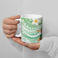 Hawaii Mele Kalikimaka Ceramic Mug Hula Santa Retro Style Green - Polynesian Pride