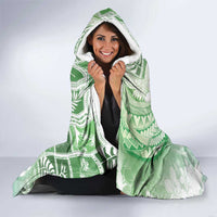 Hawaii Mele Kalikimaka Hooded Blanket Hula Santa Retro Style Green - Polynesian Pride