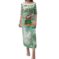 Hawaii Mele Kalikimaka Puletasi Hula Santa Retro Style Green - Polynesian Pride