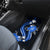 Blue Polynesian Pattern With Tropical Flowers Car Mats LT05 - Polynesian Pride