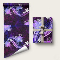 Galaxy Polynesian Pattern With Tropical Flowers Wrapping Paper - Polynesian Pride