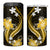 Gold Polynesian Pattern With Tropical Flowers 4 in 1 Can Cooler Tumbler