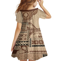 Samoa Siapo Pattern Simple Style Family Matching Tank Maxi Dress and Hawaiian Shirt LT05 - Polynesian Pride