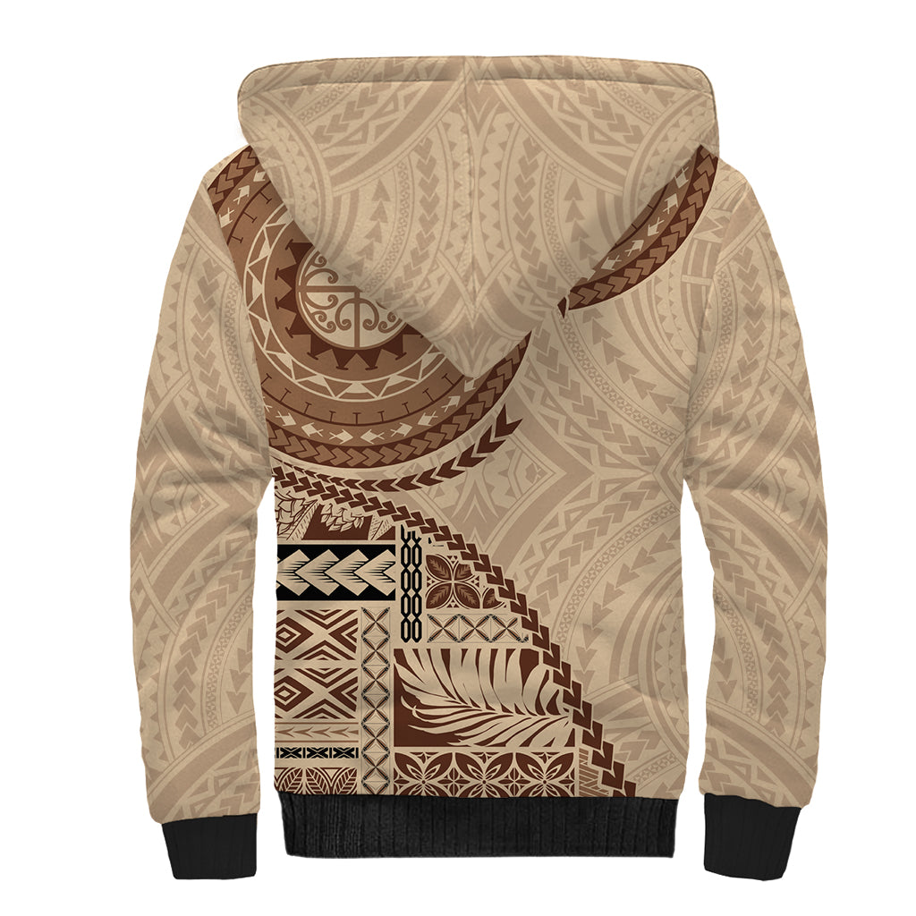 Samoa Siapo Pattern Simple Style Sherpa Hoodie LT05 - Polynesian Pride