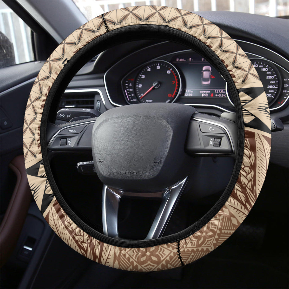 Samoa Siapo Pattern Simple Style Steering Wheel Cover