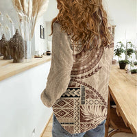 Samoa Siapo Pattern Simple Style Women Casual Shirt LT05 - Polynesian Pride