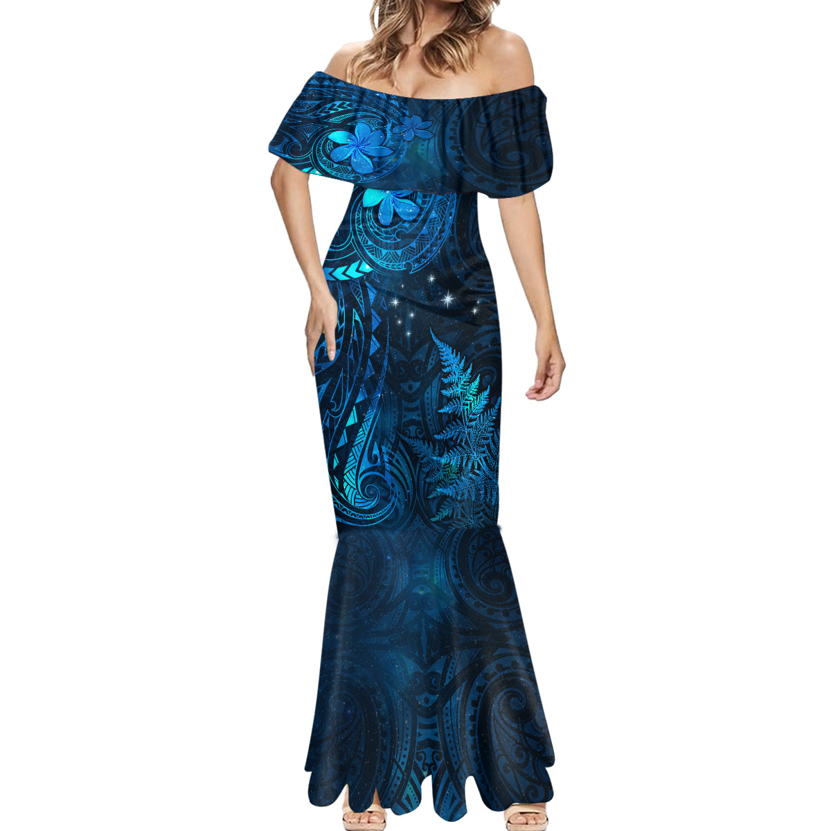 New Zealand Matariki Mermaid Dress Maori New Year LT05 - Polynesian Pride