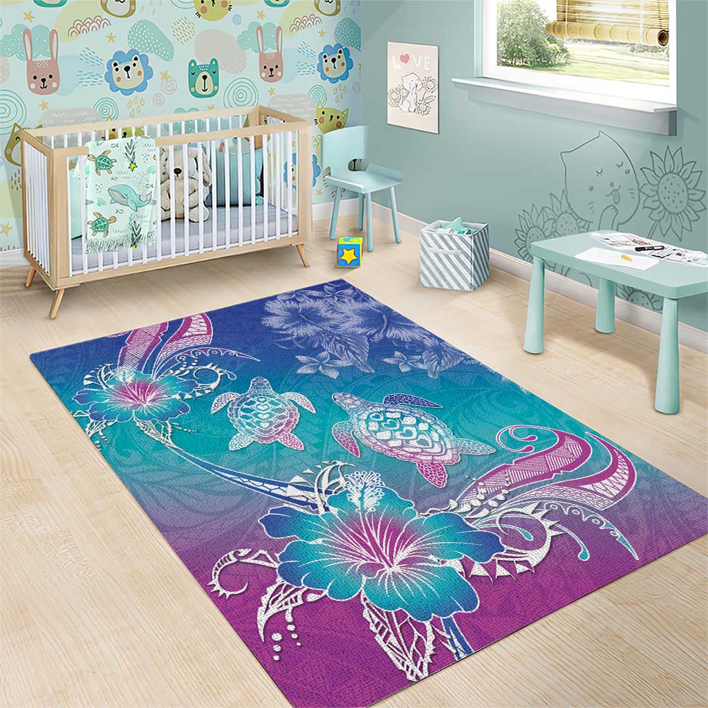 Polynesia Sea Turtle Couple Area Rug Love Is Life