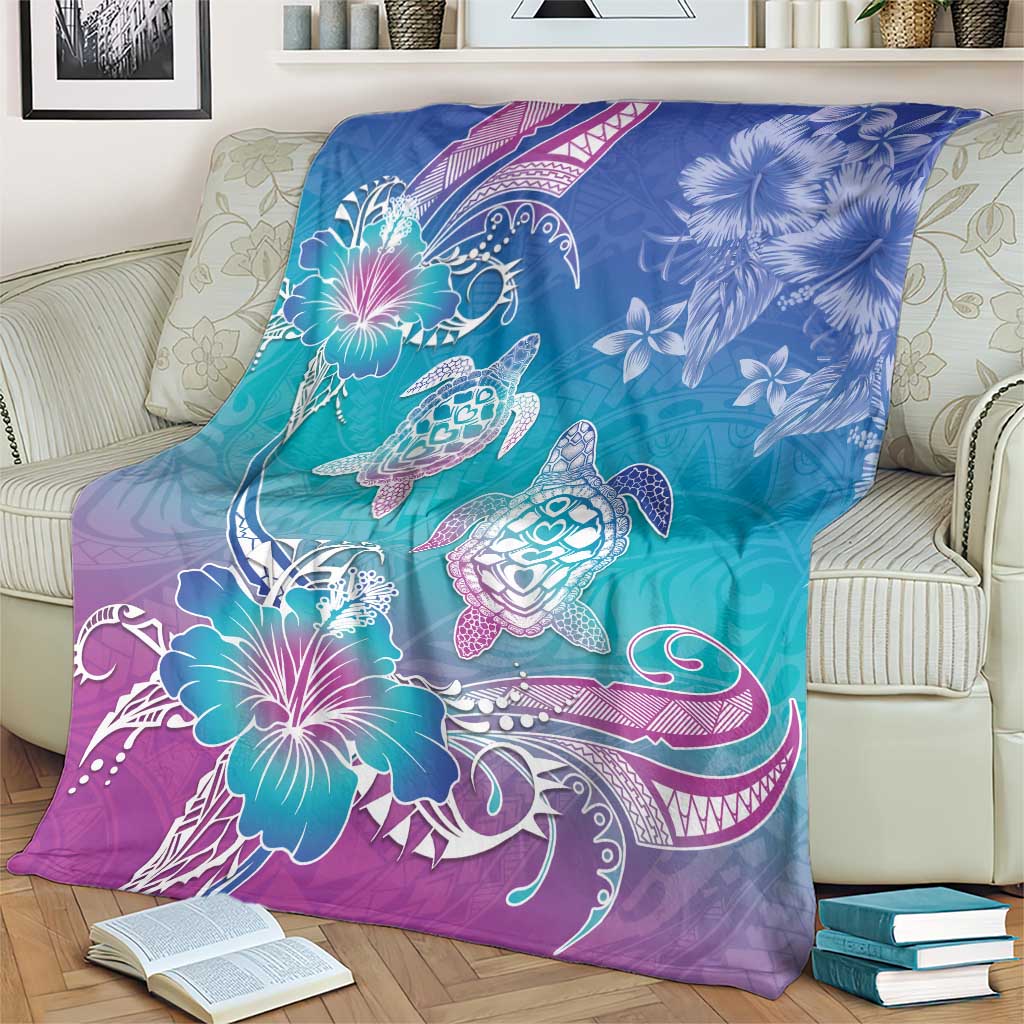 Polynesia Sea Turtle Couple Blanket Love Is Life