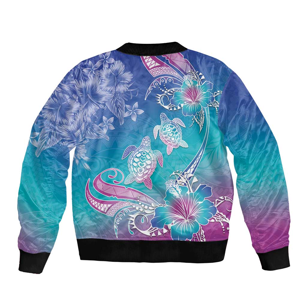 Polynesia Sea Turtle Couple Bomber Jacket Love Is Life