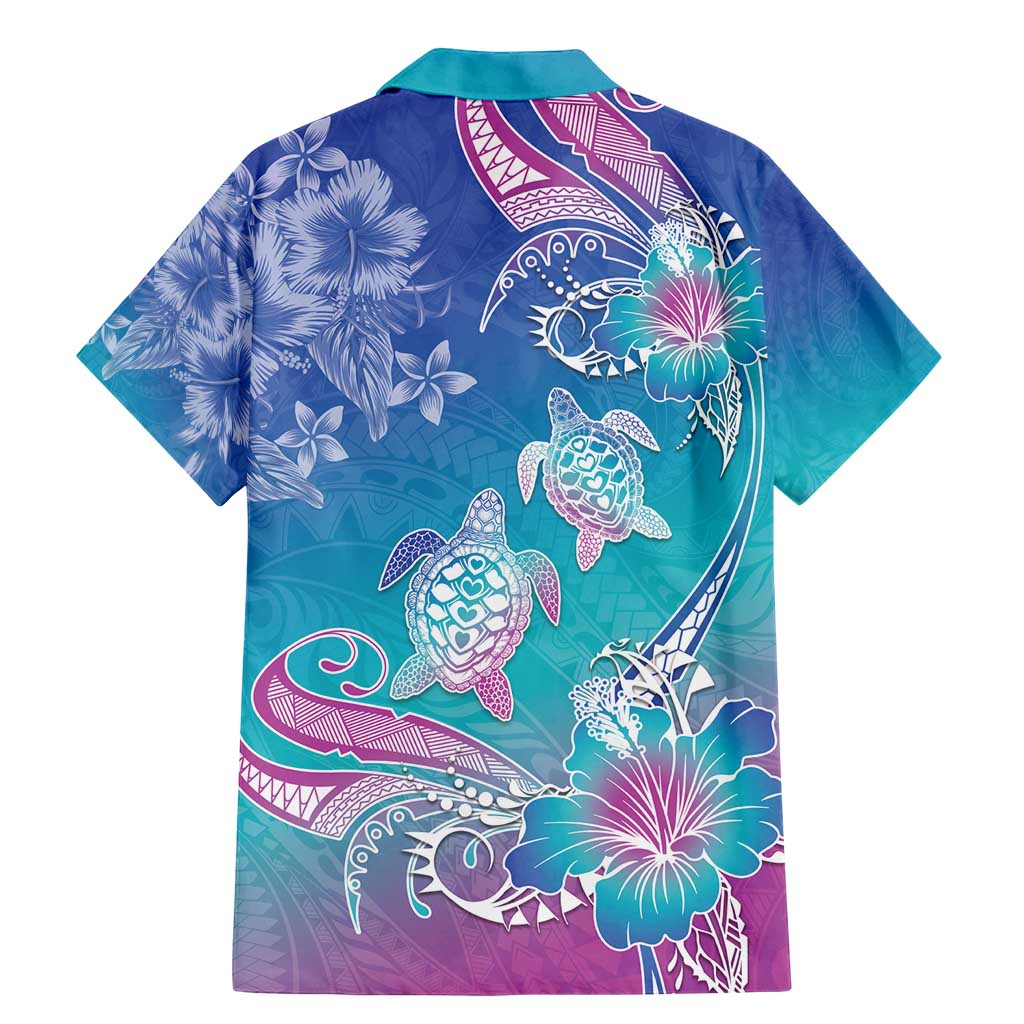 Polynesia Sea Turtle Couple Family Matching Mermaid Dress and Hawaiian Shirt Love Is Life