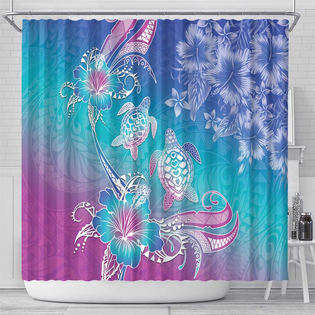 Polynesia Sea Turtle Couple Shower Curtain Love Is Life