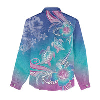 Polynesia Sea Turtle Couple Women Casual Shirt Love Is Life