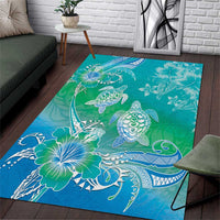 Polynesia Sea Turtle Couple Area Rug I Am Turtley In Love With You