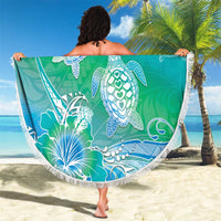 Polynesia Sea Turtle Couple Beach Blanket I Am Turtley In Love With You