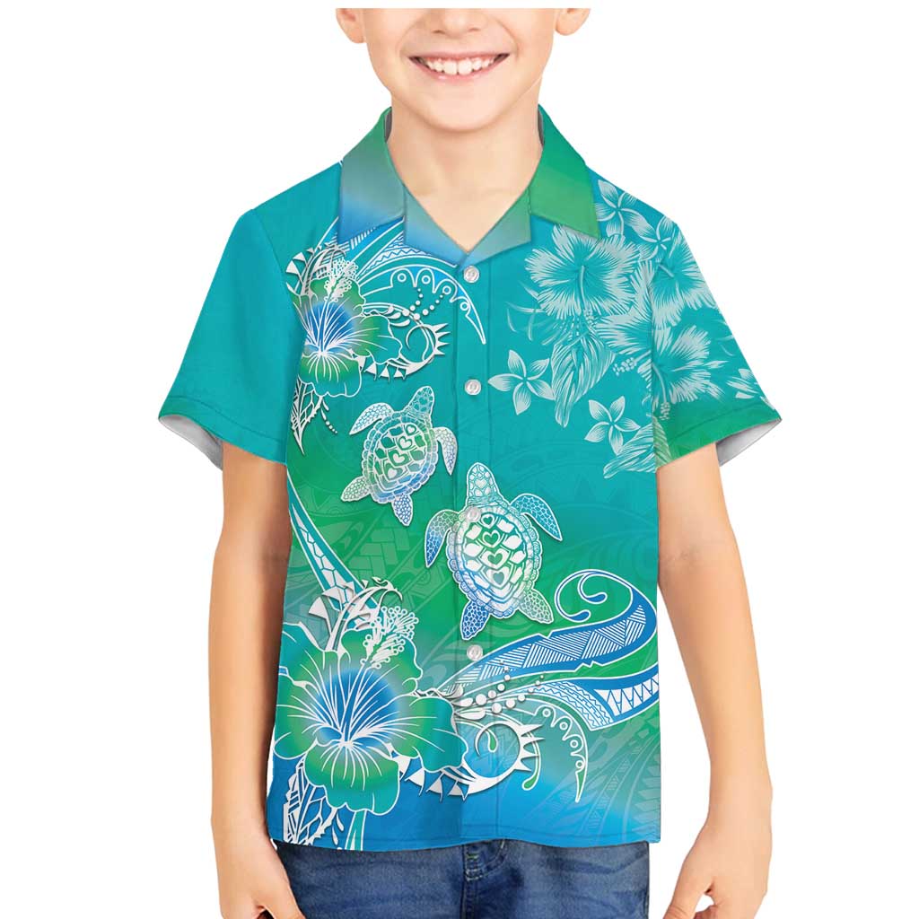 Polynesia Sea Turtle Couple Family Matching Mermaid Dress and Hawaiian Shirt I Am Turtley In Love With You