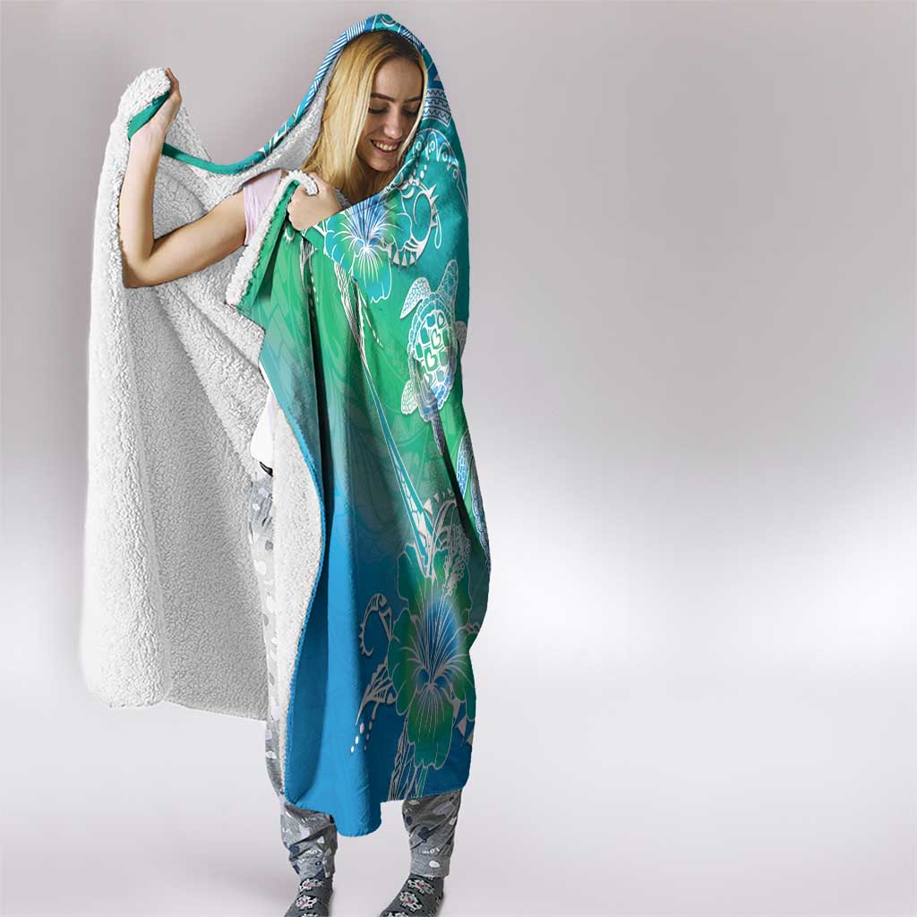 Polynesia Sea Turtle Couple Hooded Blanket I Am Turtley In Love With You LT05 - Polynesian Pride