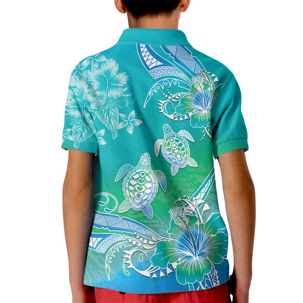 Polynesia Sea Turtle Couple Kid Polo Shirt I Am Turtley In Love With You LT05 - Polynesian Pride