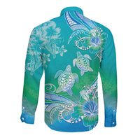 Polynesia Sea Turtle Couple Long Sleeve Button Shirt I Am Turtley In Love With You LT05 - Polynesian Pride