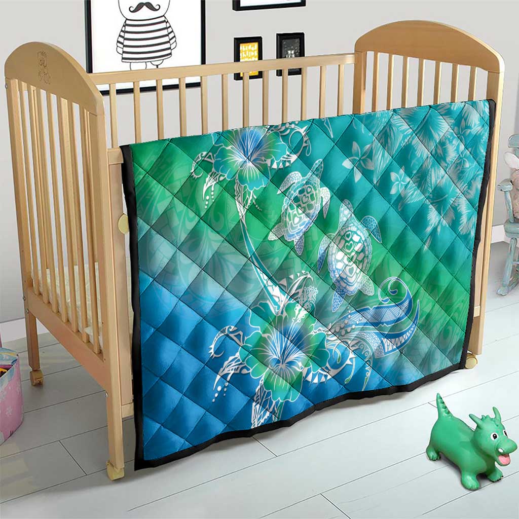 Polynesia Sea Turtle Couple Quilt I Am Turtley In Love With You